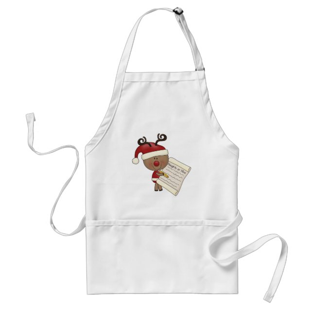 Rudy Reindeer Naughty or Nic Standard Apron (Front)