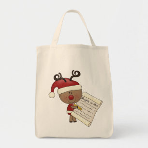 Rudy Reindeer Naughty or Nic Tote Bag
