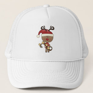 Rudy Reindeer With Bells Trucker Hat