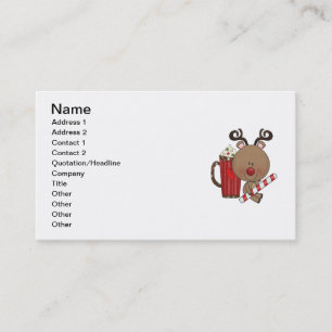 Rudy Reindeer With Cocoa Business Card