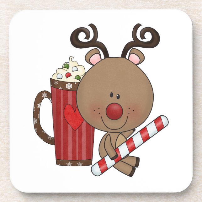 Rudy Reindeer With Cocoa Coaster (Front)