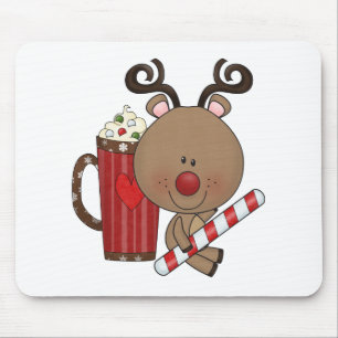 Rudy Reindeer With Cocoa Mouse Pad