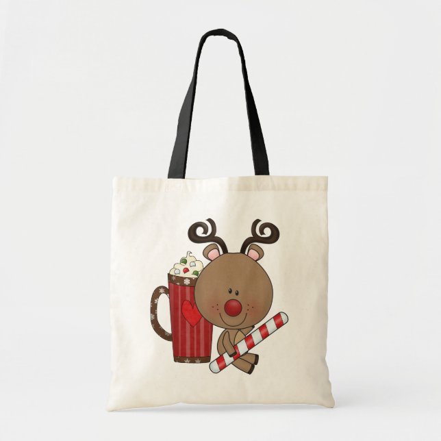Rudy Reindeer With Cocoa Tote Bag (Front)