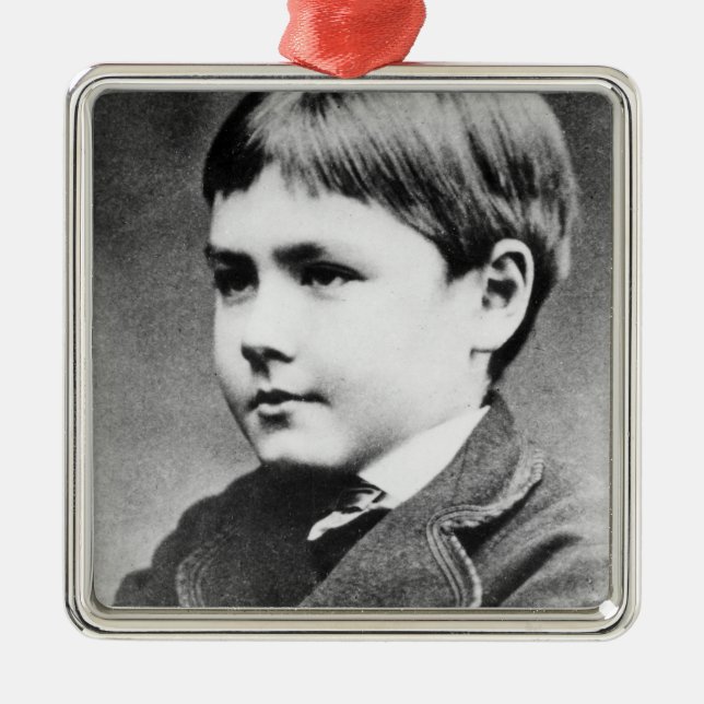 Rudyard Kipling, c.1870 Metal Tree Decoration (Front)