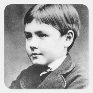 Rudyard Kipling, c.1870 Square Sticker