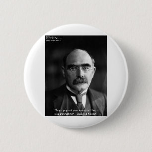 Rudyard Kipling "Puppy Love" Quote Gifts Tees Etc 6 Cm Round Badge
