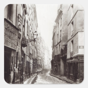 Rue Aumaire, from the Rue Volta, Paris, 1858-78 Square Sticker