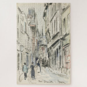 Rue Damiette, Rouen by Camille Pissarro Jigsaw Puzzle