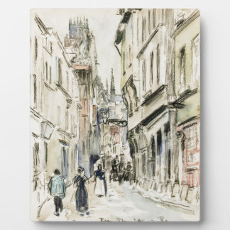 Rue Damiette, Rouen (ca. 1884) by Camille Pissarro Plaque