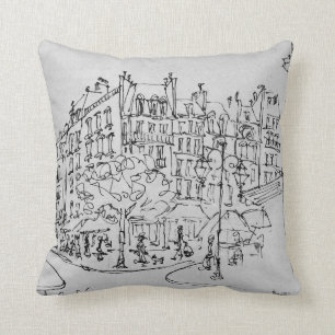 Rue de Conde Jardin du Luxembourg, Paris Cushion