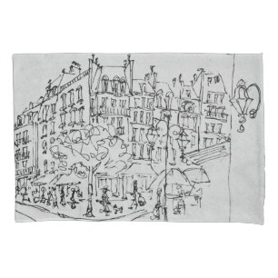 Rue de Conde Jardin du Luxembourg, Paris Pillowcase