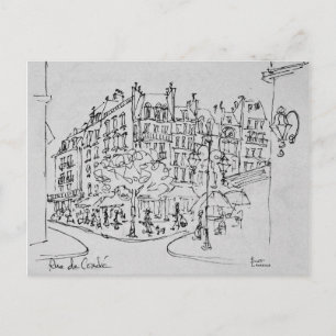 Rue de Conde   Jardin du Luxembourg, Paris Postcard
