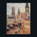 Rue de l'epicerie at Rouen, on a Grey Morning Postcard<br><div class="desc">'Impressionism' beautiful images from legendary artists</div>