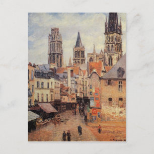 Rue de l'epicerie at Rouen, on a Grey Morning Postcard