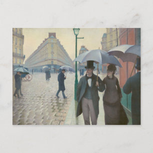 Rue de Paris Temps de Pluie by Gustave Caillebotte Postcard