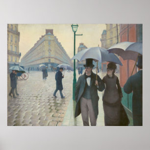 Rue de Paris Temps de Pluie by Gustave Caillebotte Poster