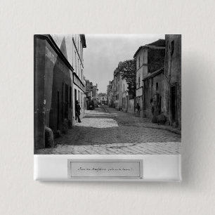 Rue des Anglaises, from rue de Lourcine, Paris 15 Cm Square Badge