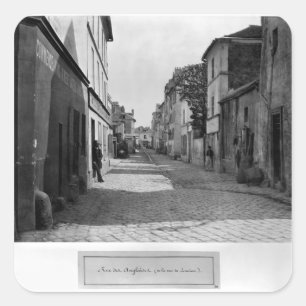 Rue des Anglaises, from rue de Lourcine, Paris Square Sticker