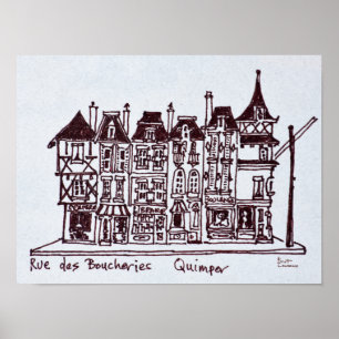 Rue des Boucheries Brittany, France Poster