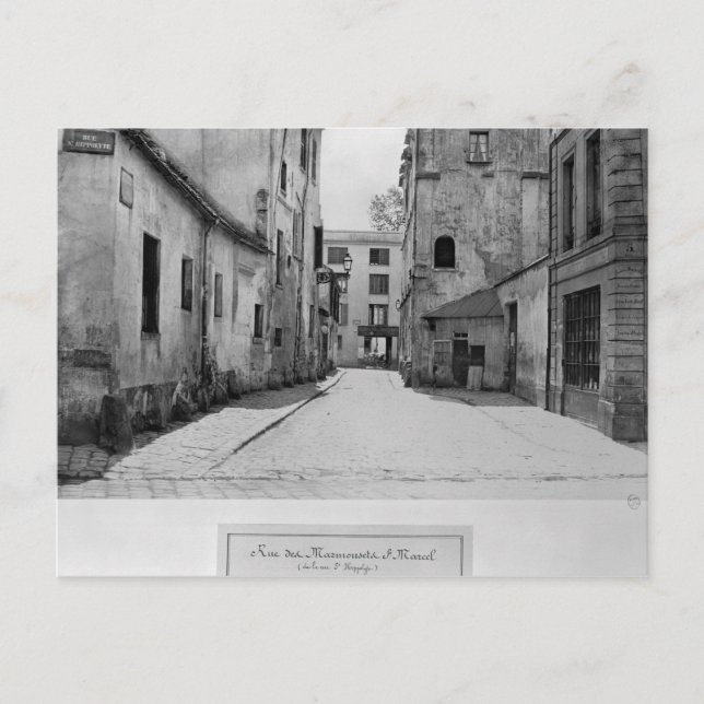 Rue des Marmousets Saint-Marcel Postcard (Front)