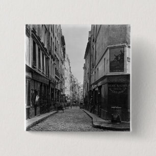 Rue des Moineaux, from Rue des Orties, Paris 15 Cm Square Badge