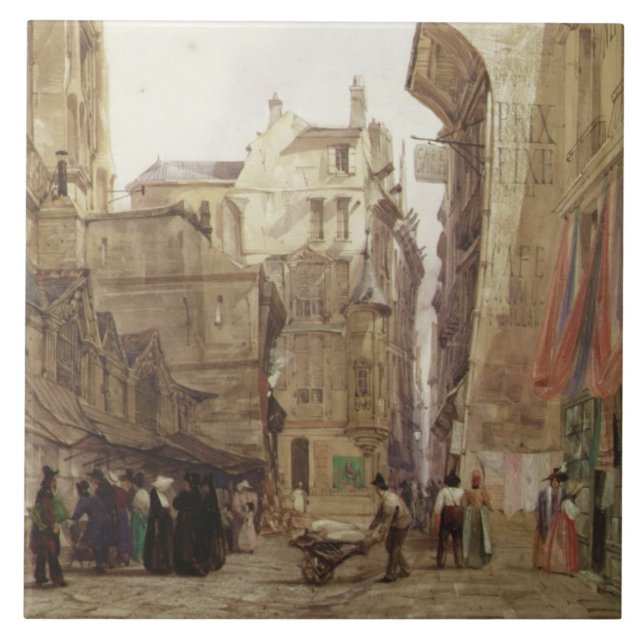 Rue des Pretes, St. Germain L'Auxerrois, Paris Ceramic Tile (Front)