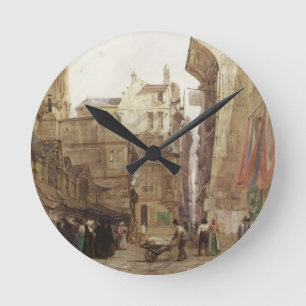 Rue des Pretes, St. Germain L'Auxerrois, Paris Round Clock