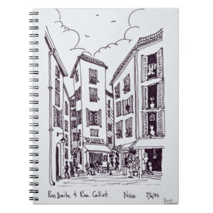Rue Droite & Rue Collet Old Nice, France Notebook