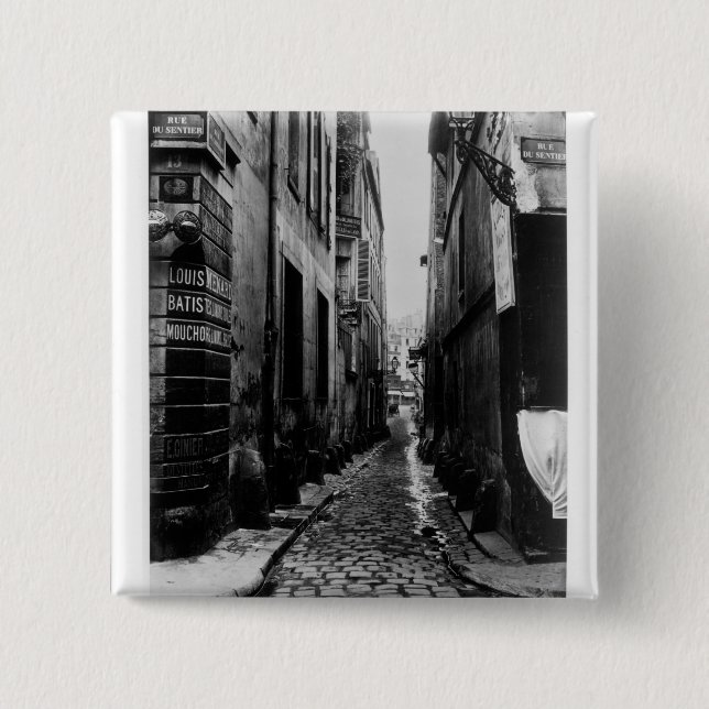 Rue du Croissant 15 Cm Square Badge (Front)