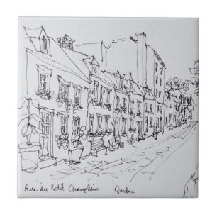Rue du Petit Champlain, Quebec, Canada Ceramic Tile