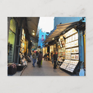 Rue du Tresor Art Alley Quebec City Postcard