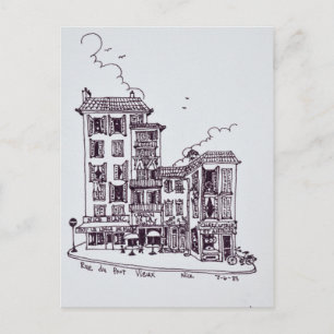 Rue du Vieux Port in Old Nice Nice, France Postcard