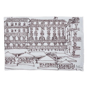 rue Garrett, Chiado Lisbon, Portugal Pillowcase