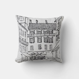 Rue Louis Gassin, Old Nice Nice, France Cushion