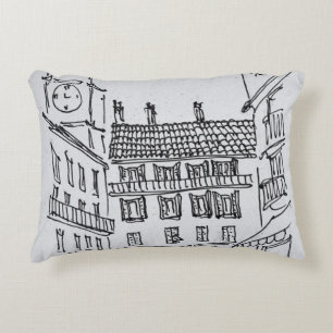 Rue Louis Gassin, Old Nice Nice, France Decorative Cushion