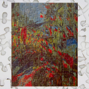 Rue Montorgueil with Flags by Claude Monet Jigsaw Puzzle