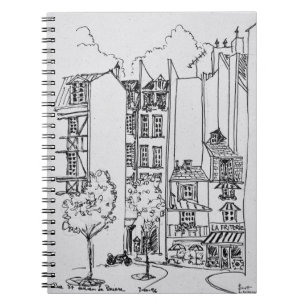 Rue Saint-Julien-le-Pauvre Paris, France Notebook