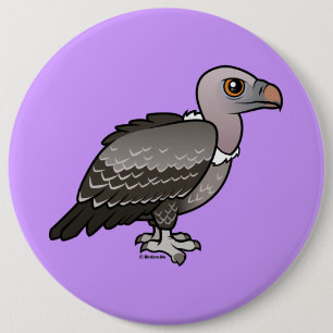 Rueppell's Vulture 6 Cm Round Badge