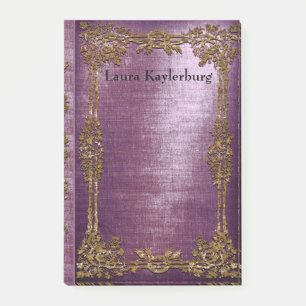 Ruette Lavendre Old Book Unique Elegance Monogram Post-it Notes