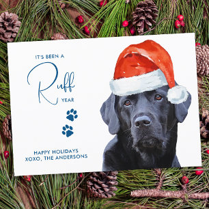 Ruff Year Face Mask Quarantine Dog Holiday Card