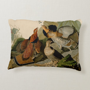 Ruffed Grouse Audubon Game Bird Decorative Cushion