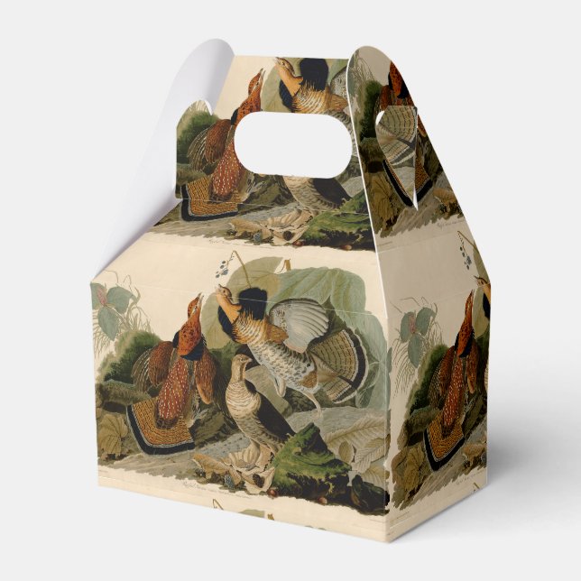 Ruffed Grouse Audubon Game Bird Favour Box (Front Side)