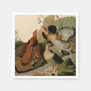 Ruffed Grouse Audubon Game Bird Napkin