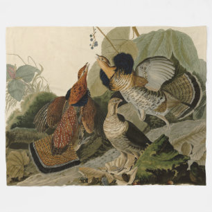 Ruffed Grouse - from Audubon's Birds of America Fleece Blanket