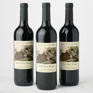 Ruffed Grouse - from Audubon's Birds of America Wine Label