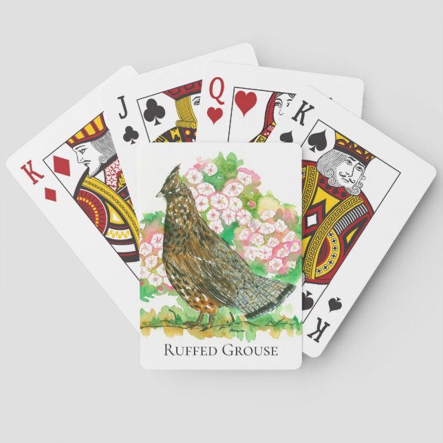 Ruffed Grouse State Bird of Pennsylvania Playing Cards (Back)