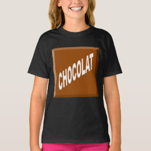 Ruffle black girls design shirt CHOCOLAT
