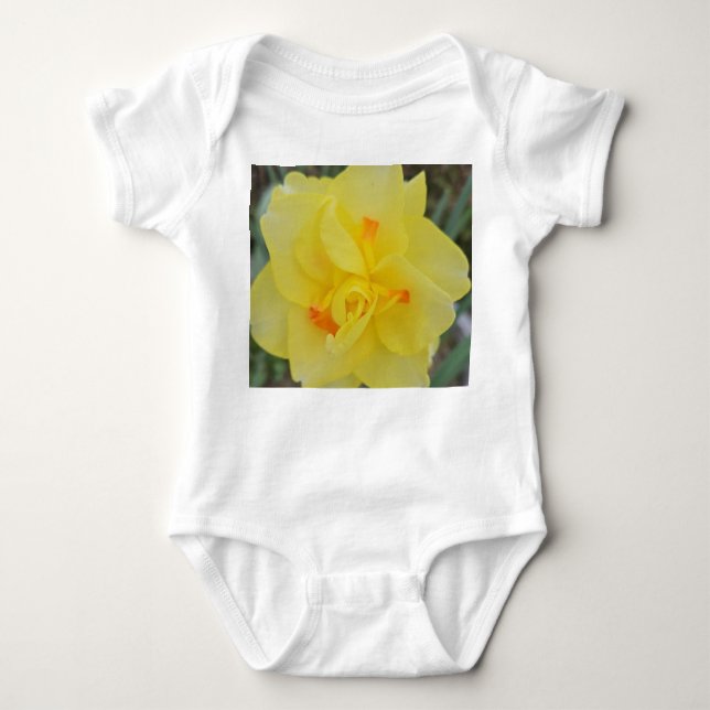 Ruffle Daffodil Baby Bodysuit (Front)