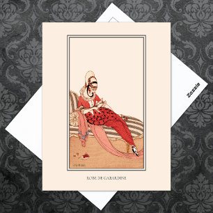 Ruffled Dress Gerda Wegener Fashion Postcard