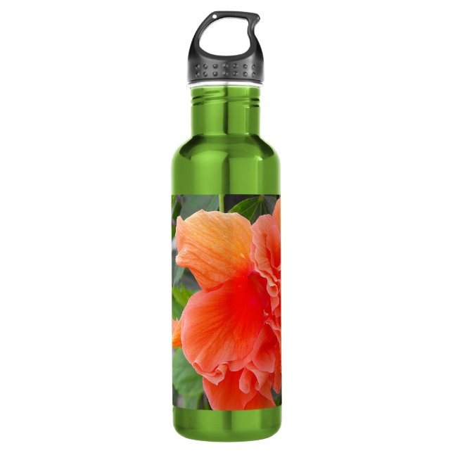 Ruffled Orange Flower 710 Ml Water Bottle (Front)